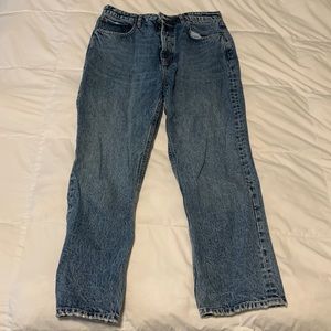 High-waisted straight-leg Zara jeans